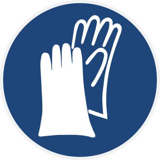 Panneau d&#039;avertissement « Port de gants de protection » | Panneaux de protection, messages d&#039;avertissement