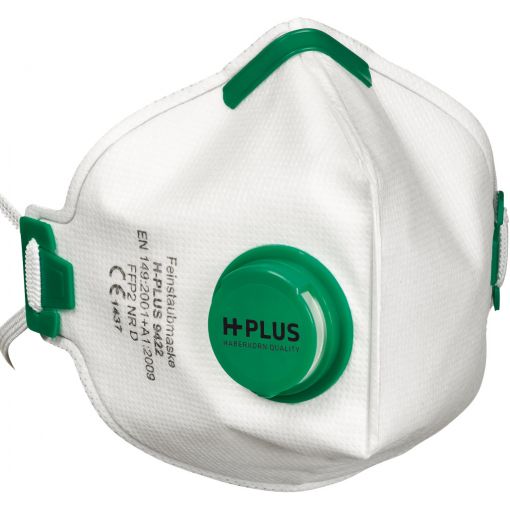 Masque contre les poussières fines H-Plus Fold FFP2, avec valve d&#039;expiration | Masques contre les poussières fines