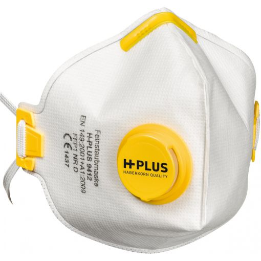 Masque contre les poussières fines H-Plus Fold FFP1, avec valve d&#039;expiration | Masques contre les poussières fines