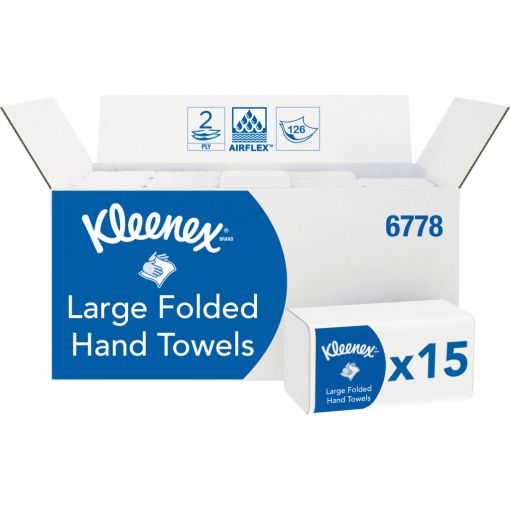 Essuie-mains plié Kleenex® | Essuie-mains à papier, papier hygiénique, systèmes de distribution